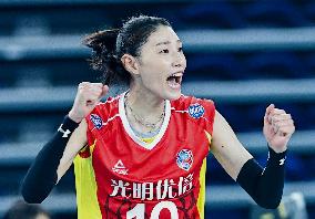 (SP)CHINA-GUANGDONG-JIANGMEN-VOLLEYBALL-WOMEN'S SUPER LEAGUE-SHANGHAI VS LIAONING (CN)