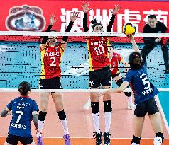 (SP)CHINA-GUANGDONG-JIANGMEN-VOLLEYBALL-WOMEN'S SUPER LEAGUE-SHANGHAI VS LIAONING (CN)