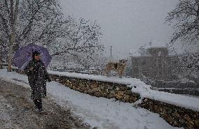 KASHMIR-SRINAGAR-SNOWFALL