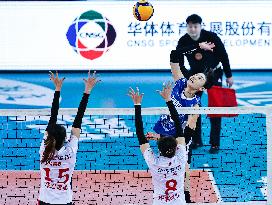 (SP)CHINA-GUANGDONG-JIANGMEN-VOLLEYBALL-WOMEN'S SUPER LEAGUE-SHANGHAI VS LIAONING (CN)