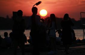 MYANMAR-YANGON-SUNSET SCENERY