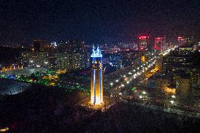 CHINA-HEILONGJIANG-QITAIHE-WINTER SPORTS-"CHAMPION CITY"-AERIAL VIEW (CN)