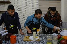 MIDEAST-GAZA CITY-CULINARY-SCHOOL