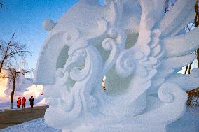 CHINA-HEILONGJIANG-HARBIN-SNOW SCULPTURE COMPETITION-CONCLUDED(CN)