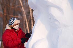 CHINA-HEILONGJIANG-HARBIN-SNOW SCULPTURE (CN)