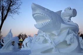 CHINA-HEILONGJIANG-HARBIN-SNOW SCULPTURE COMPETITION-CONCLUDED(CN)