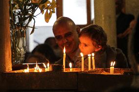 MIDEAST-GAZA CITY-CHRISTMAS MASS