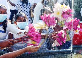SRI LANKA-COLOMBO-BUDDHIST FESTIVAL-POYA DAY-CELEBRATION