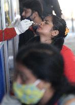 INDIA-AGARTALA-COVID-19 TEST-AIRLINE PASSENGERS