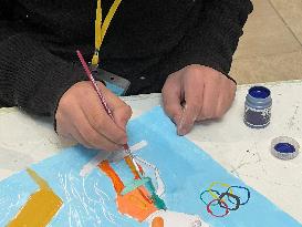 (SP)IRAN-TEHRAN-CHILDREN PAINTING-BEIJING WINTER OLYMPICS