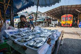 THAILAND-SAMUT SONGKHRAM-MAEKLONG RAILWAY MARKET