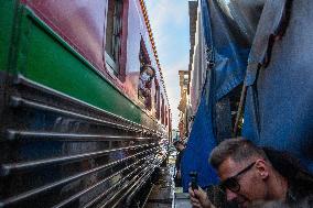 THAILAND-SAMUT SONGKHRAM-MAEKLONG RAILWAY MARKET