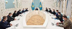 KAZAKHSTAN-NUR-SULTAN-TOKAYEV-MEETING-SECURITY COUNCIL