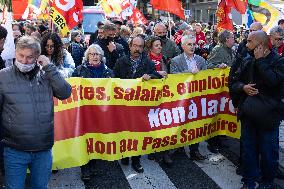 Nationwide day of protests called by unions - Paris