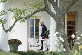 President Joe Biden departs the White House