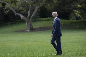 President Joe Biden departs the White House