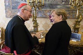 Pope Francis Meets Angela Merkel - Vatican