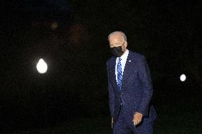 President Joe Biden returns to the White House