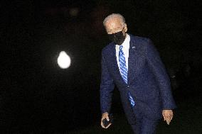 President Joe Biden returns to the White House