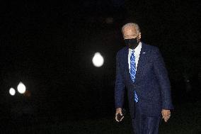 President Joe Biden returns to the White House