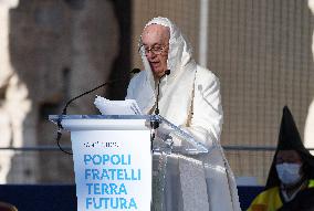 Pope Francis At International Meeting for Peace - Rome