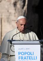 Pope Francis At International Meeting for Peace - Rome