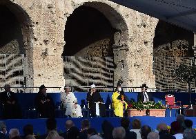 Pope Francis At International Meeting for Peace - Rome