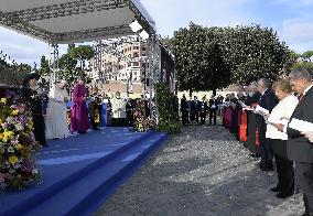 Pope Francis At International Meeting for Peace - Rome