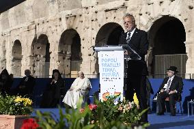 Pope Francis At International Meeting for Peace - Rome