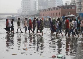 Heavy Rains Have Caused Flooding Of Streets - Dhaka