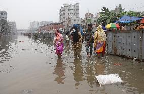 Heavy Rains Have Caused Flooding Of Streets - Dhaka