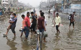 Heavy Rains Have Caused Flooding Of Streets - Dhaka