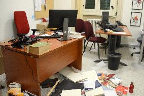 Anti-vax protesters targeted the CGIL trade union headquarters - Rome