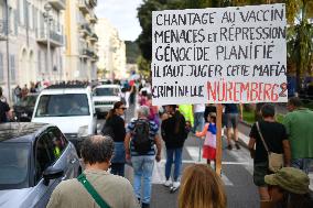 Anti health pass demonstration in Nice