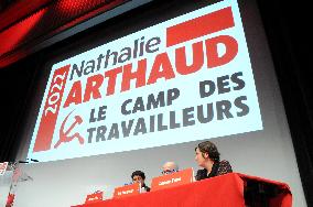 Nathalie Arthaud campaign meeting - Paris