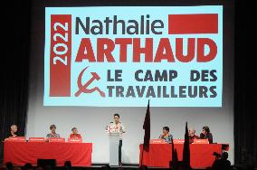 Nathalie Arthaud campaign meeting - Paris
