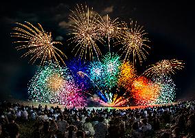 Fireworks festival in Tsu City, Mie Prefecture