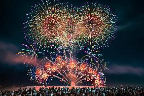 Fireworks festival in Tsu City, Mie Prefecture