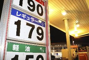 Surging gasoline prices in Japan