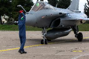 GREECE-TANAGRA-RAFALE FIGHTER JETS-RECEIVING