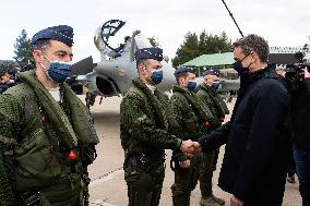 GREECE-TANAGRA-RAFALE FIGHTER JETS-RECEIVING