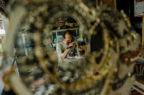 INDONESIA-YOGYAKARTA-JAVANESE PUPPET-MAKING