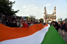INDIA-HYDERABAD-LONG FLAG
