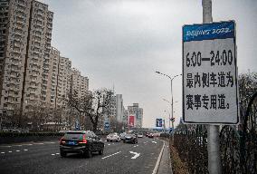 (SP)CHINA-BEIJING-WINTER OLYMPICS-TRAFFIC LANE(CN)