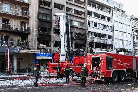 GREECE-ATHENS-EXPLOSION-BUILDING