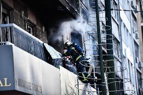 GREECE-ATHENS-EXPLOSION-BUILDING