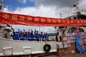 FIJI-SUVA-CHINA-RELIEF SUPPLIES-TONGA