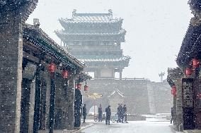 #CHINA-SHANXI-PINGYAO ANCIENT TOWN-SNOW SCENERY (CN)