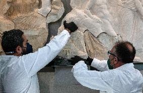 GREECE-ATHENS-PARTHENON FRIEZE-FRAGMENT-ITALY-RETURN