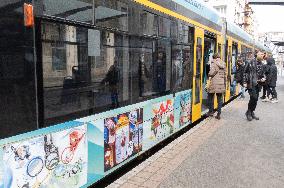 (SP)HUNGARY-BUDAPEST-OLYMPIC THEMED TRAM